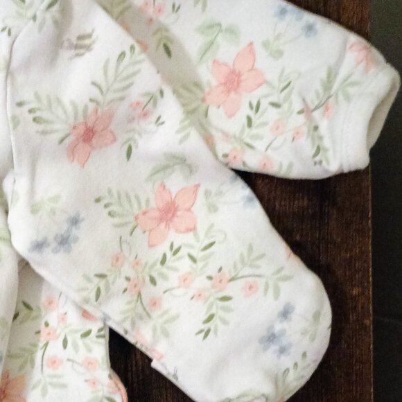 Baby girl nightgown- Knotted- Size 0-3 months- Floral print- - Picture 3 of 4